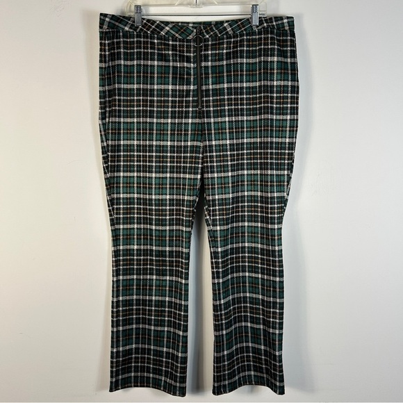 ❤️ BP Women’s Green and Black Plaid Dress Pants 1X - Picture 1 of 10